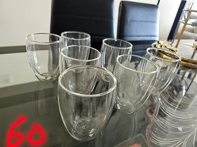 Double wall glass cups