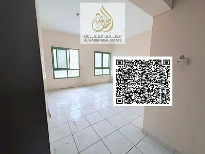 Two-bedroom apartment for rent in Al Nahda, Sharjah, with two bathrooms, built-in wardrobes, free maintenance, excellent layout, and payment in only 4