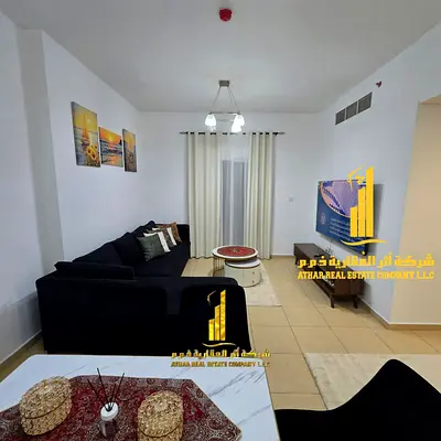 Furnished one-bedroom apartment for monthly rent in Ajman - Al Nuaimiya 2 - Kuwait Street ✔️ Includes bills and internet ⚡📶 with gym and pool!