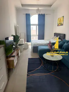 For monthly rent in Ajman - a luxurious studio with a Fully separate kitchen, fully furnished new, e