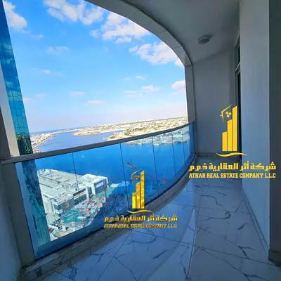 اجمل شقة غرفتين وصالة مفروشة مع بلكونة بانوراما بعجمان الراشدية ابراج الواحة