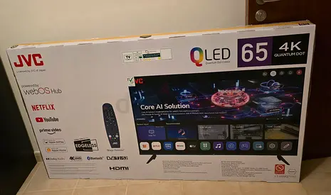 JVC 65 QLED 4K Smart TV  Box only