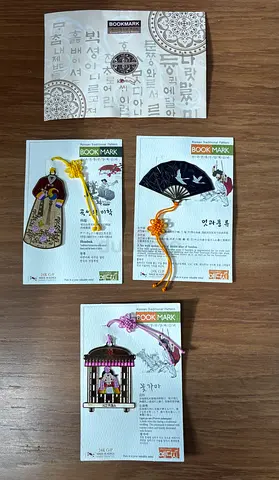 Korean Traditional Metal Bookmark 24K Gold plated