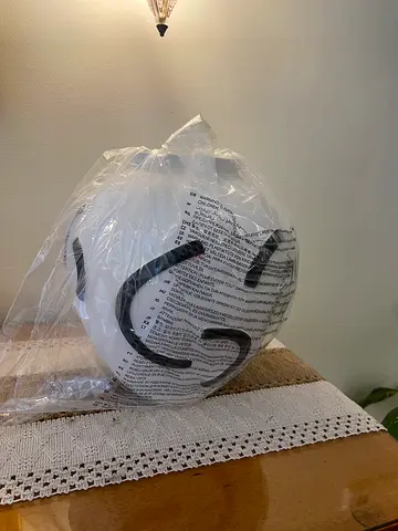 Brand new HM ceramic vase white and black