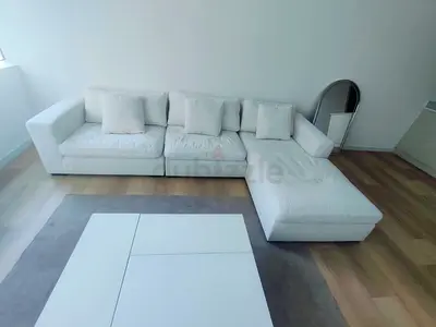 Perfect condition marina home white color lshape sofa
