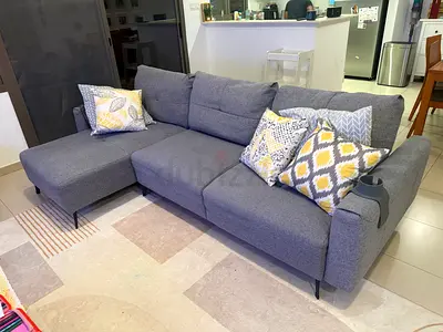 Light grey 3-seater reclining reversible L sofa set - good condition (270cm x 170cm x 100cm)