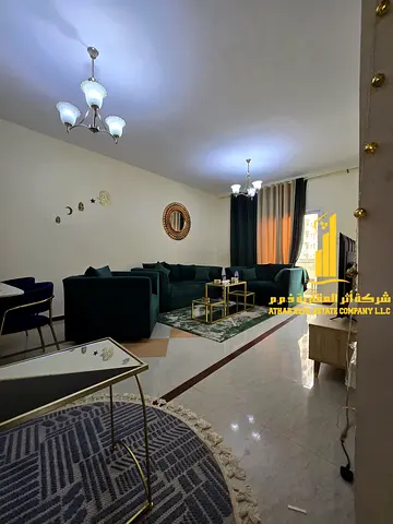 Furnished one-bedroom apartment for rent in Ajman, Al Nuaimiya 2, King Faisal Street. Clean and tidy furnishings included. All bills and internet