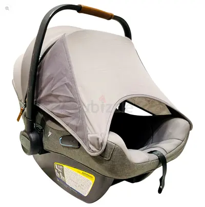 Nuna Baby Car Seat with Nuna PIPA Relx Extra Car Seat Base  Revv Infant Insert  Harness Pads