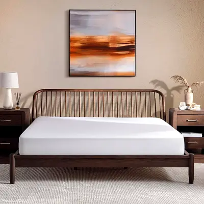 Pan Home Brown Wooden Bed Frame (Queen size)