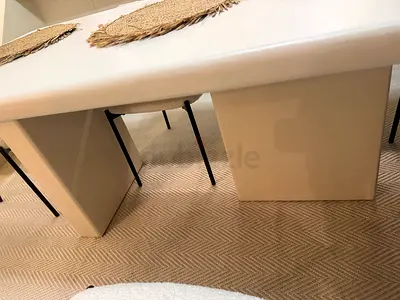 White dining table 6 seater