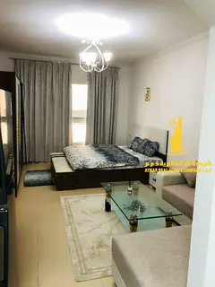 A golden opportunity! Luxurious, fully furnished studio apartment for monthly rent in Al Yasmin Towe
