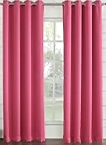 Used Pink Blackout Eyelet Curtains - 4 Panels (Ready to Hang)