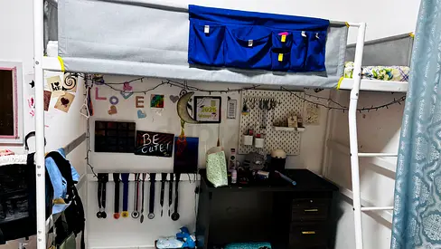 White Metal Loft Bed  - Ideal for Kids/Teen/Adult Room IKEA