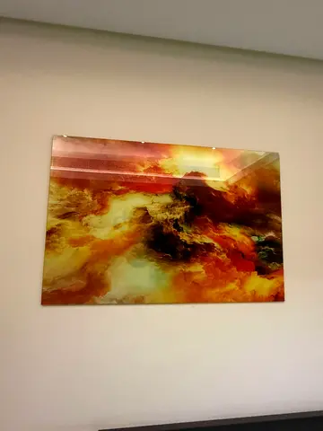 Framed Abstract Cloudscape Wall Art - Glass Print