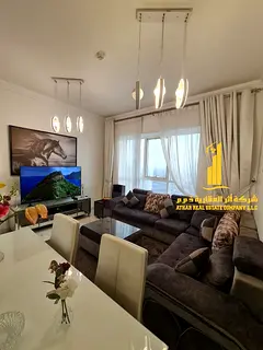 Fully furnished one-bedroom apartment with a hall, with open view, including all services, with a gy