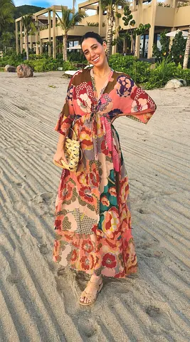 Zara Floral Print Boho Dress in Chiffon