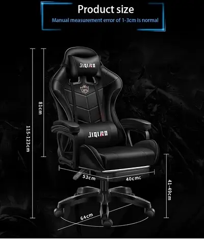 Ergonomic Black Office Chair with Lumbar  Head Support