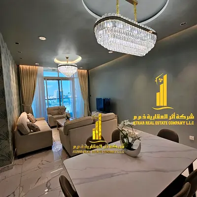 شقة غرفتين وصالة مفروشة فرش جديد للايجار الشهرى بعجمان - الراشدية1 - ابراج واحة