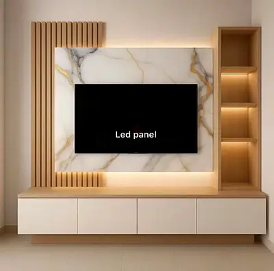 Modern Minimalist TV Wall Unit