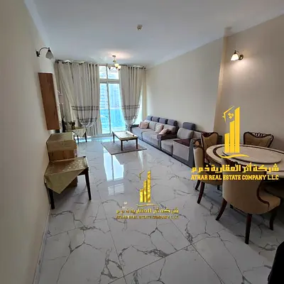 ✨ شقة غرفتين و صالة مفروشة للإيجار الشهري في عجمان - الراشدية - أبراج الواحه ✔️ شامل جميع الفواتير و الإنترنت مع جيم , مسبح , باركنج