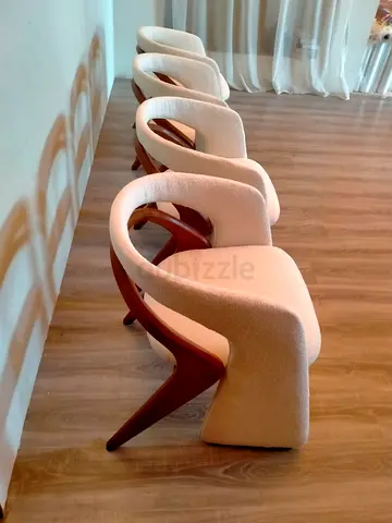 8 Luxurious dining chairs - custom  hand  made
