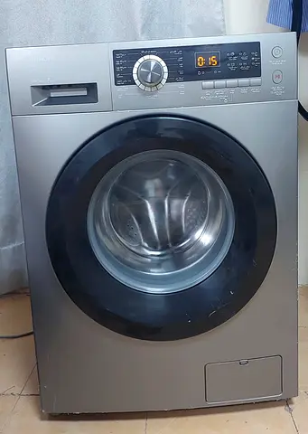 Used front-load washing machine - 7kg, Silver (working condition)