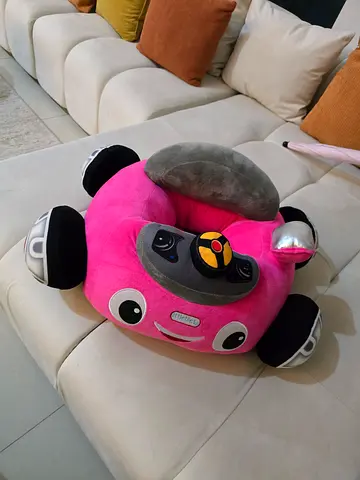 Soft Pink Plush Car Baby Seat Cushion / Activity Pillow