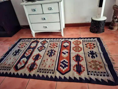 Woven Woollen Kilim Rug