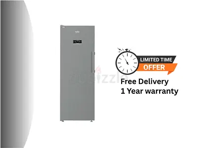 Beko 286L Upright Freezer – No Frost Inverter Compressor Reversible Door RFNE360X (Titanium Inox)