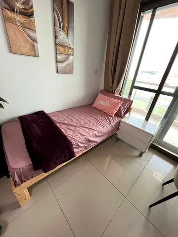 Ikea Single bed with medical Mattress with side bed table
