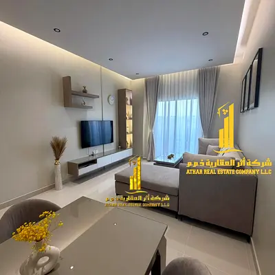✨ Luxury apartment for monthly rent, one bedroom and a hall with an open view, fully furnished with elegant furniture and a fully equipped kitchen