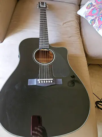 Fender Acoustic Guitar CD-60CE- black. Electric plugin