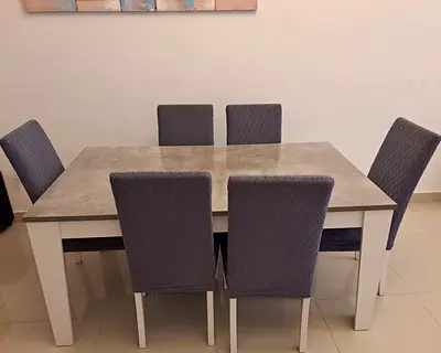 6 seater dining table with chairs