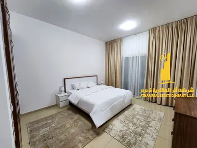 شقه فاخره بمساحه كبيره غرفه وصاله مع بلكونه .عجمان الجرف 2. مفروش بالكامل للإيجار الشهري✨الإيجار يشمل الفواتير والإنترنت وموقف