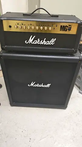 Marshall guitar amp and head