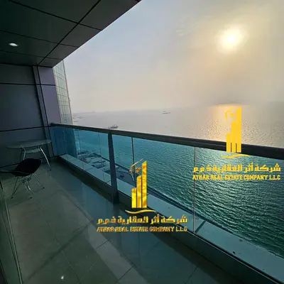 شقة ثلاثة غرفة وصالة وغرفة خادمة ( دوبلكس ) مفروشة فرش جديد للايجار الشهرى بعجمان - الكورنيش - ابراج الريزيدنس