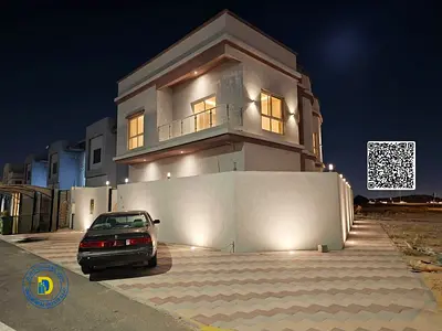 Corner villa for sale in Al Zahia, 5 bedrooms, with electricity, water, and AC. Bank financing. Fre