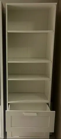 Book shelves with drawers