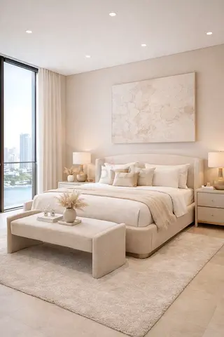 King size fabric bed with side tables matching bench customization in colours sizes design available