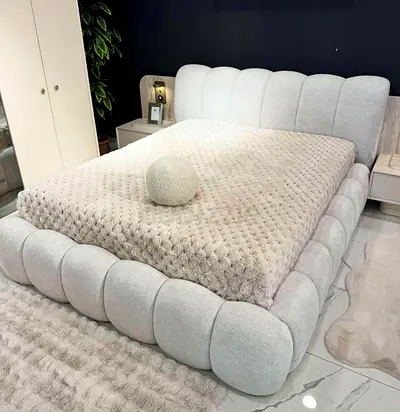Modern Upholstered Bubble Design Bed Frame