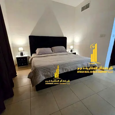 Fully furnished one-bedroom apartment with a hall, with open view, including all services, with a gym, swimming pool, and private parking.
