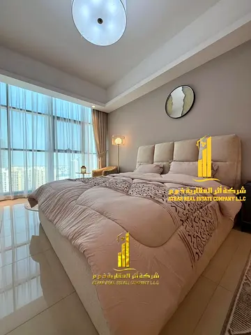 اجمل وارقى شقة غرفة وصالة مفروشة للايجار الشهرى مع جم ومسبح وباركن مجانى بعجمان - الراشدية - غلفا تاور