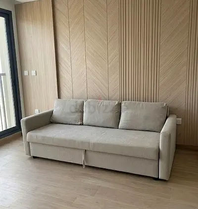 Comfortable 3 Seater Sofa Bed in Neutral Beige