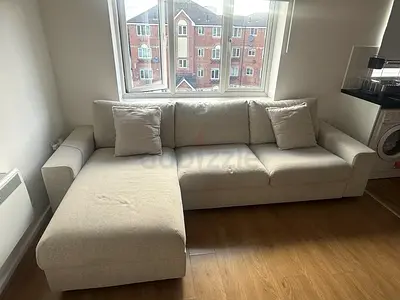 Cozy Light Grey Vimle L-Shaped Sofa bed with Elegant Design