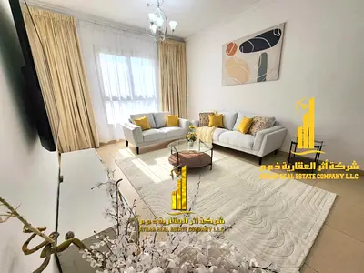 شقة غرفة وصالة اطلالة مفتوحة مفروشة فرش جديد للايجار الشهرى بعجمان - النعيمية1 - ابراج الشروق