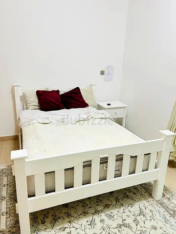 Pottery barn  Wooden Double Bed Frame with Mattress (Good Condition)