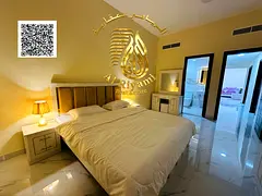 Furnished two-bedroom apartment with living room for monthly rent in Al Rashidiya 3
