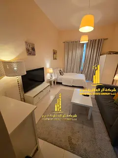 Luxurious fully furnished studio with a semi-separate kitchen and balcony ✨ Ajman Al Rawda. For mo