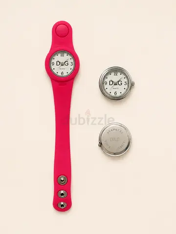 Pink DG Silicone Strap Watch with Spare Faces (Used)