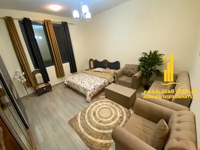 Furnished studio apartment for rent in Ajman, Al Jurf 2, next to Etisalat and the court. Clean and tidy furnishings included. All bills and internet